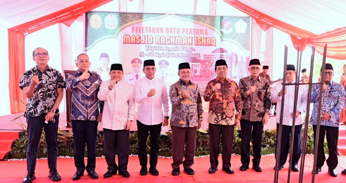 Peletakan Batu Pertama Masjid Abdul Rachman Ishaq Edy Rahmayadi