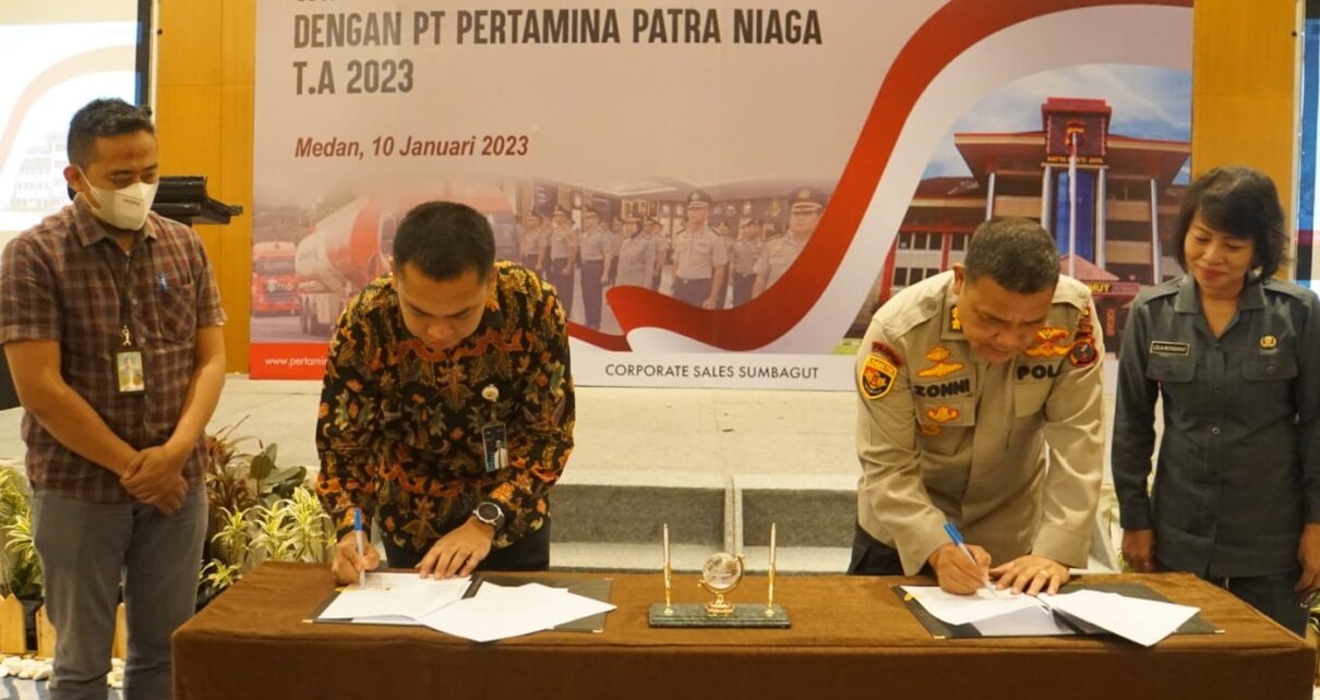 Penyediaan BBM Dan Pelumas Tahun 2023 Pertamina Dan Polda Sumatera