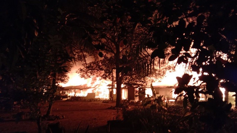 Asrama TNI di Kebun Lada Binjai Sumut Kebakaran, 8 Rumah Ludes Dilalap Api