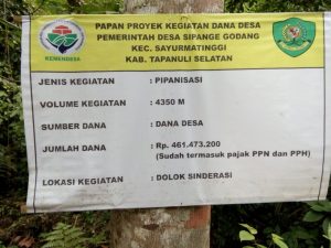 Dana Desa Rp461.473.200 Hanya Untuk Keperluan Masjid Al-Amin