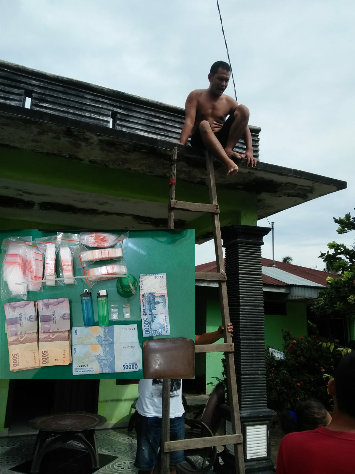 Sempat Lari ke Atap Rumah, Polres Sergai Amankan Pengedar Sabu