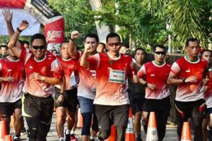 Pratu Welman Yonif 121/ MK, Kodam I/BB Berhasil Juara I dalam Even Sriwijaya Run 10 K di Palembang