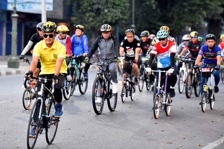 Gubsu dan Pangdam Ajak Masyarakat Bersepeda Keliling Kota Medan