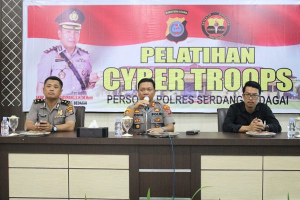 Personil Polres Sergai Gelar Pelatihan Cyber Troops