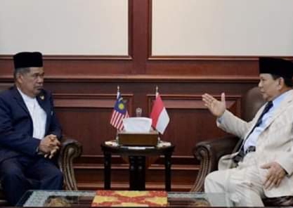 Prabowo Subianto Terima Kunjungan Menhan Malaysia di Kantornya