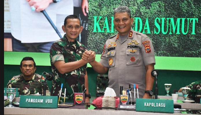 Wujud Sinergitas TNI-Polri, Kapoldasu Hadiri Rapim Kodam I/BB
