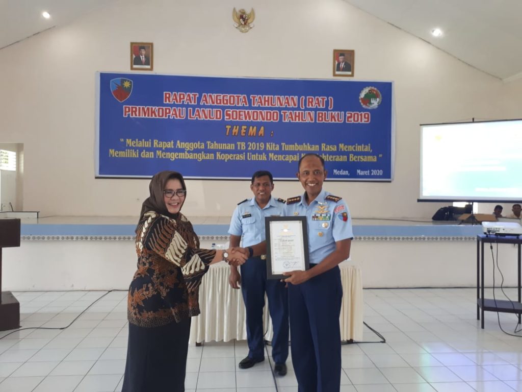 RAT Primkopau Lanud Soewondo 2019, Peroleh Sertifikat “Cukup Sehat” Dari Walikota Medan