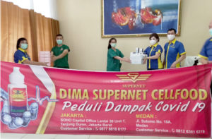 Dima Supernet Serahkan Suplemen Cellfood Kepada Paramedis Covid-19