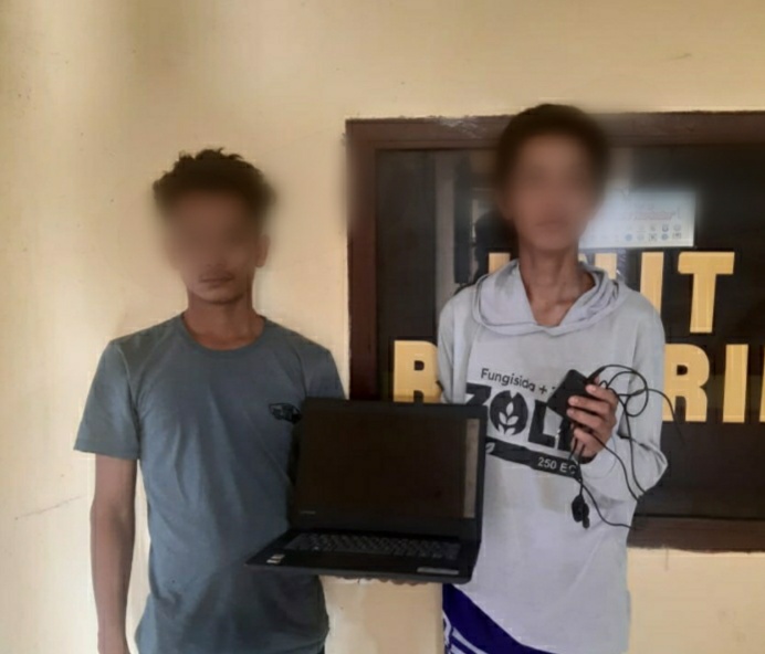 Dua Sekawan Maling Laptop Ditangkap Tekab Polsek Tanjung Beringin