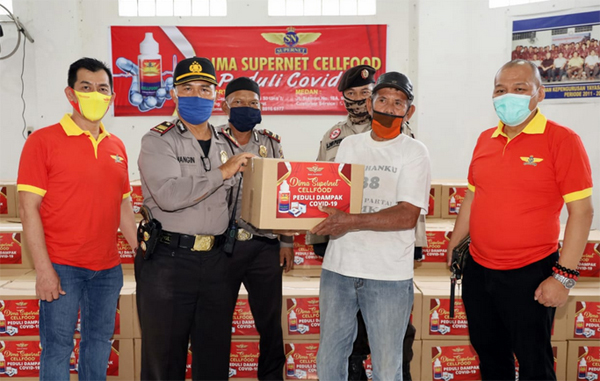Dima Supernet Cellfood Salurkan Bantuan 200 Paket Sembako di Pekan Tanjung Morawa