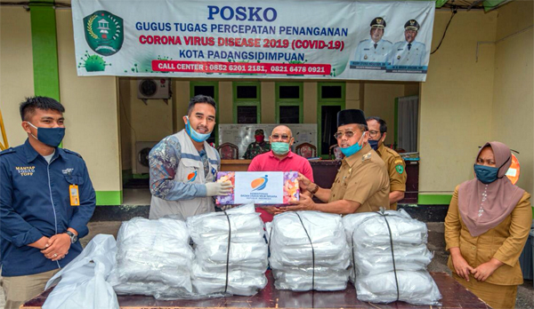 Taspen Pematang Siantar Salurkan Bantuan APD Ke GTPP Padangsidimpuan