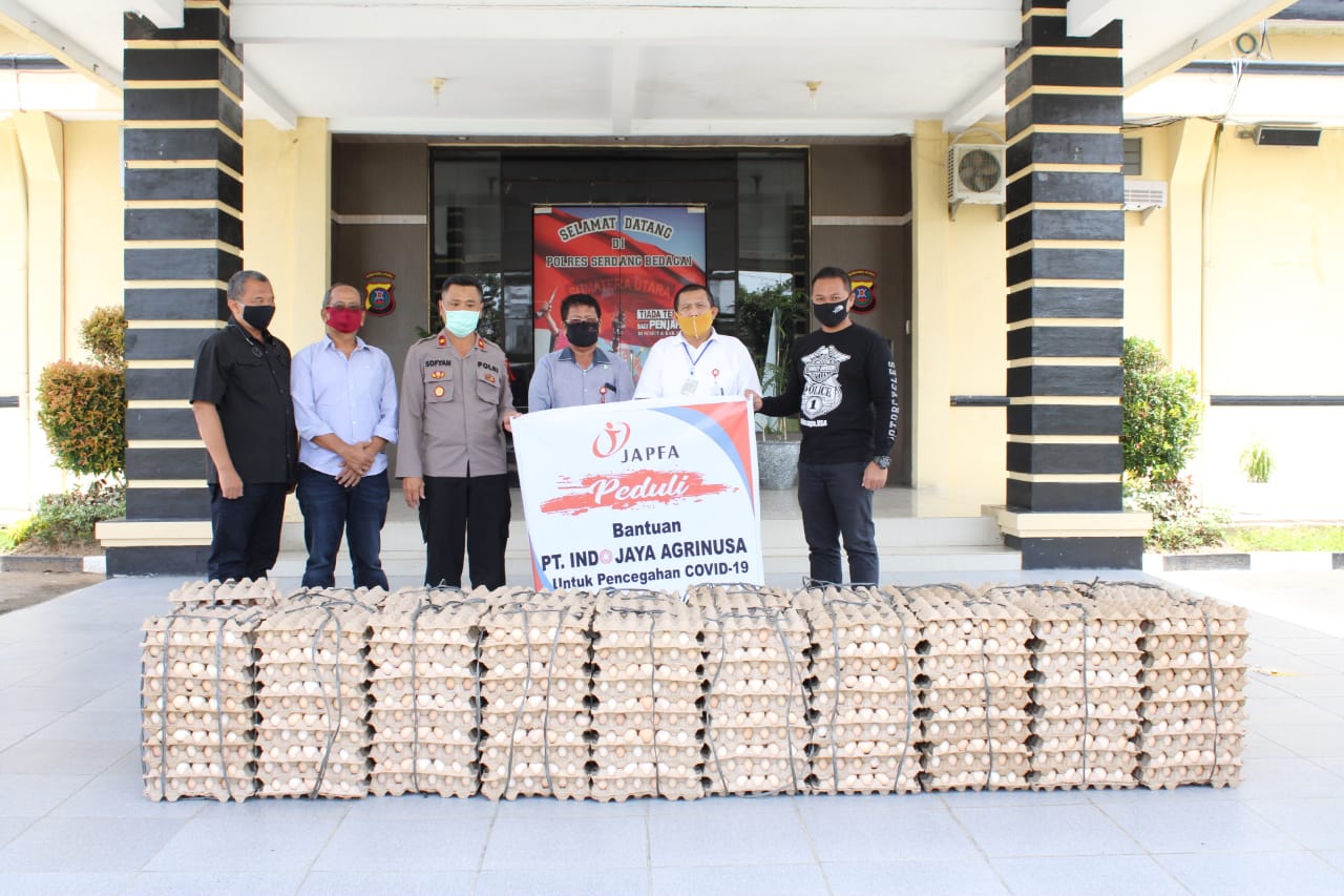 Polres Sergai Terima Bantuan 6000 Butir Telur Dari JAPFA