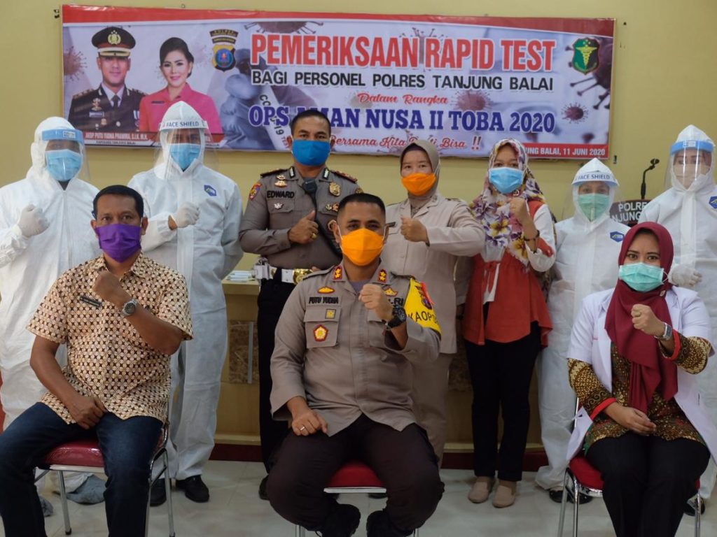 100 Personil Polres Tanjungbalai Jalani Rapid Tes