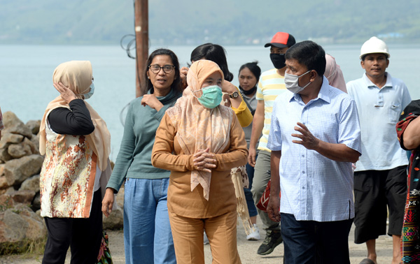 Sabrina Pastikan Kesiapan Protokol Kesehatan Destinasi Wisata di Samosir