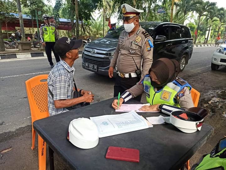 74 Unit Sepeda Motor Diamankan Selama Ops Patuh Toba di Tanjungbalai