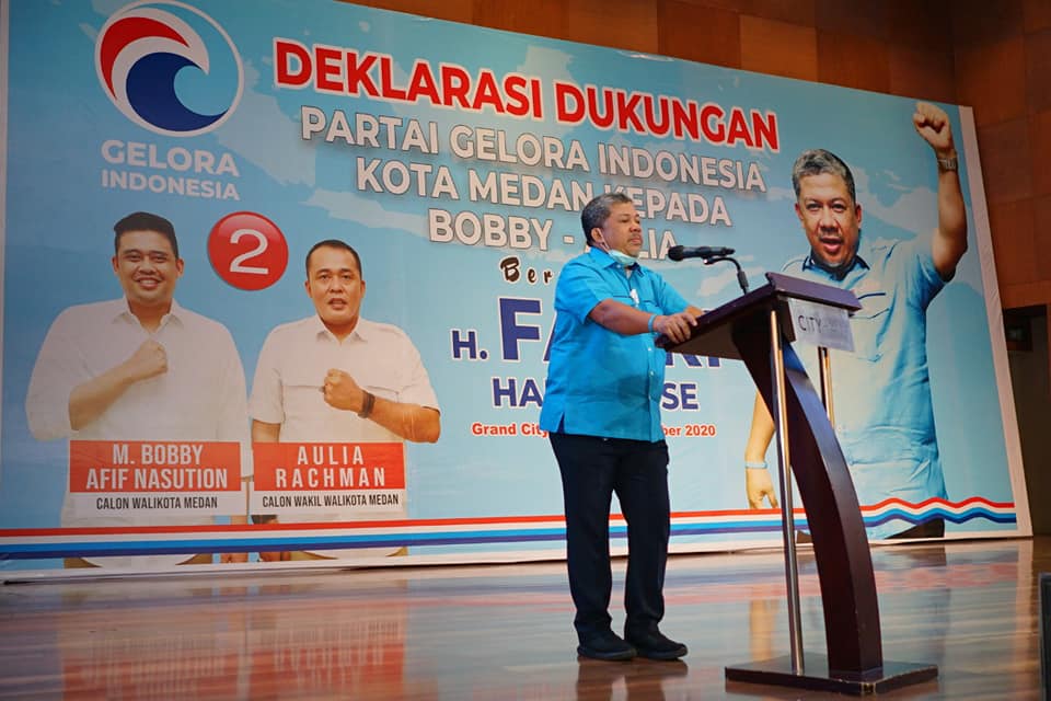 Partai Gelora Dukung Penuh Bobby-Aulia
