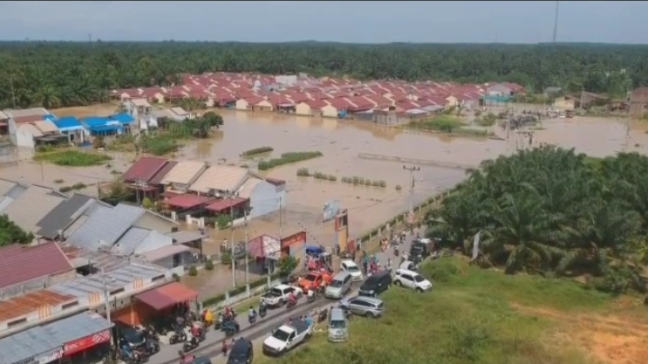 Ratusan Rumah di Aekanopan Terendam Banjir