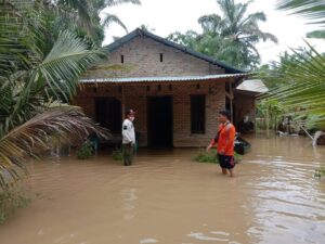 Sungai Bahapa Meluap, Puluhan Rumah di Desa Nenasiam Terendam Banjir