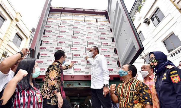 Wamen Perdagangan dan Gubernur Sumut Lepas Ekspor Produk Singkong dan Sarang Burung Walet