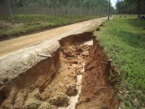 Longsor, Jalan Penghubung Desa di Kecamatan Bandar Pulau Asahan Terancam Putus