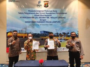 Jaga Pengamanan Obvitnas Lampung, PGN Kerjasama dengan Polda Lampung