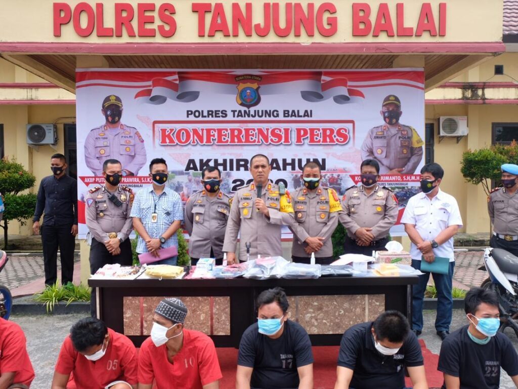 Polres Tanjungbalai Paparkan Pengungkapan Kasus Sepanjang Tahun 2020