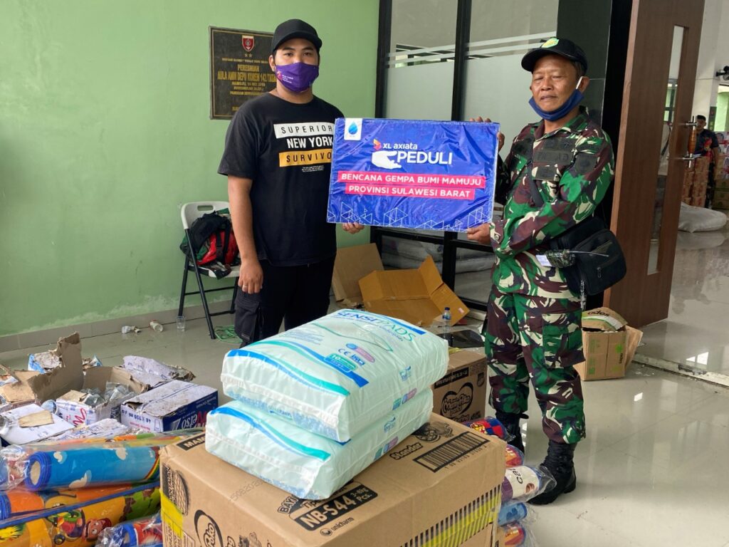 XL Axiata Salurkan Bantuan dan Buka Layanan Gratis Untuk Korban Gempa di Sulbar