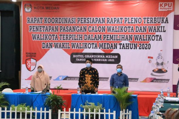Rapat Pleno Penetapan Paslon Wali Kota Medan Terpilih Digelar 18 Februari