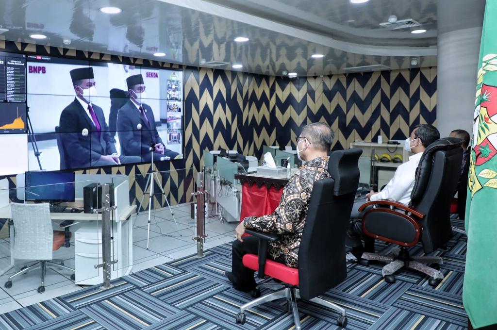 Sekda Ikuti Pelantikan Walikota dan Wakil Walikota Medan secara Virtual