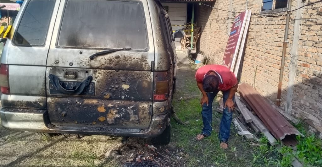 Mobil Jurnalis Televisi di Sergai Dibakar OTK