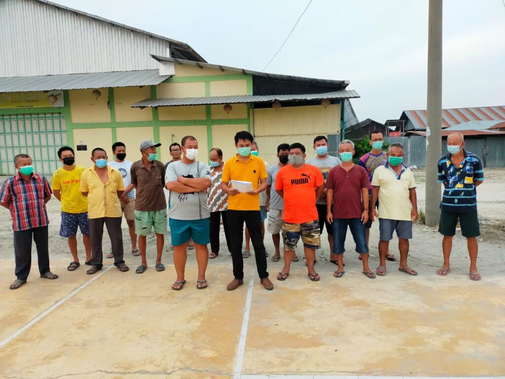 Puluhan Warga Dusun 4 Desa Kota Galuh Dukung Pengukuran Hak Milik