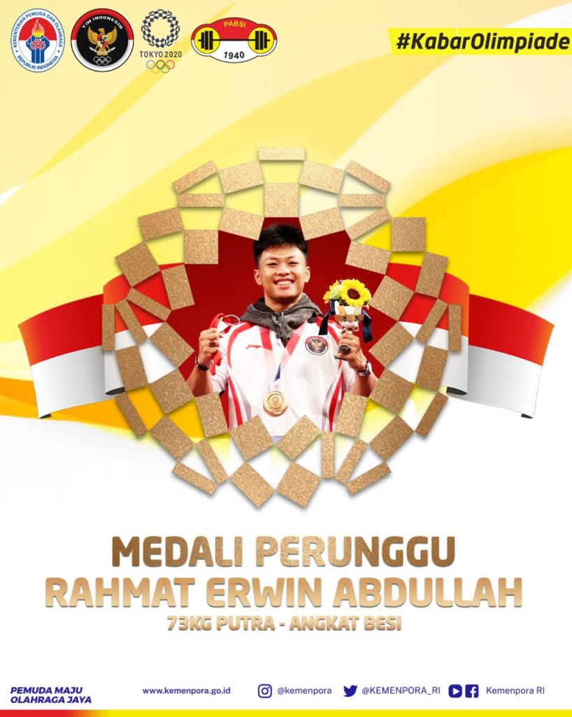 Rahmat Erwin Abdullah Persembahkan Medali Perunggu untuk Indonesia di Olimpiade Tokyo