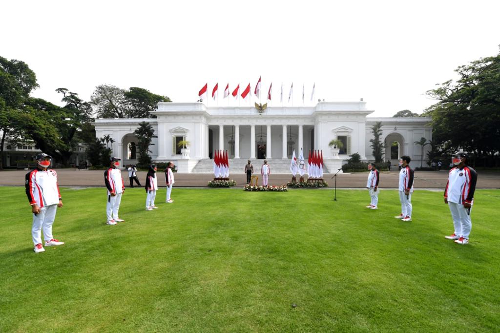 Presiden Jokowi Lepas Tim Indonesia ke Olimpiade Tokyo 2021
