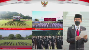 Presiden Jokowi Lantik 700 Perwira TNI dan Polri Tahun 2021