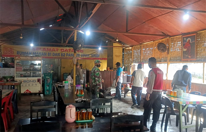 Tim Polsek Medan Tuntungan Tegur Pemilik Cafe yang Melanggar Prokes