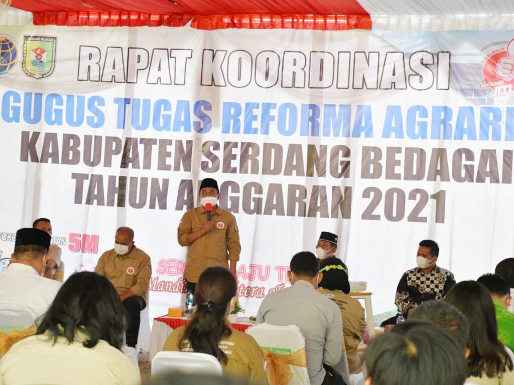 Rapat Koordinasi GTRA   Bupati Sergai Dukung Pengembangan Agraria di Kabupaten Sergai