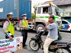 Polres Sergai Gelar Operasi  Yustisi di Pos Penyekatan, 30  Unit Kendaraan Diperiksa