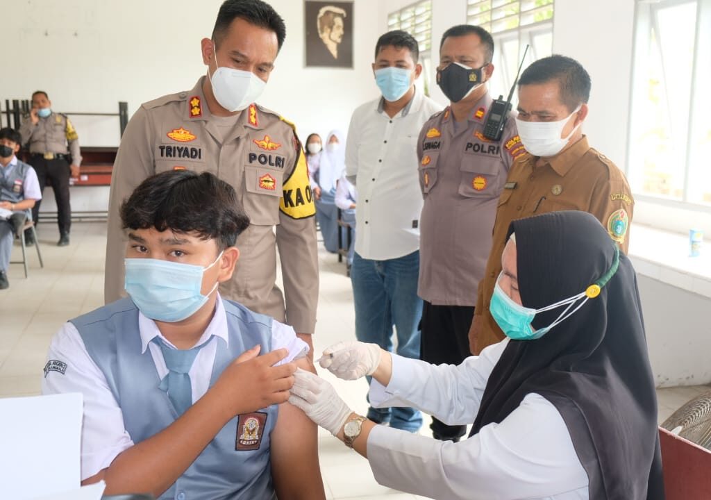 Polres Tanjungbalai Targetkan Vaksinasi 900 Pelajar