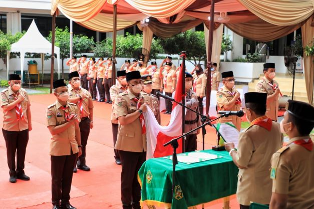 Bobby Nasution dan Kahiyang Ayu Dilantik Sebagai Kepala dan Wakil Mabicab Pramuka Kota Medan
