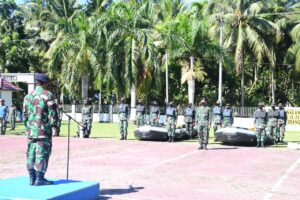TNI AL Lanal TBA Gelar Apel Kesiapsiagaan Bencana Alam