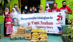 Semarak Ulang Tahun JNE Santuni 31 Panti Asuhan di Sumatera Utara
