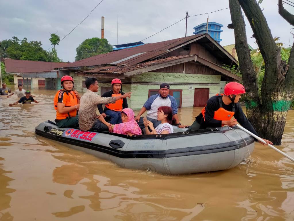 Sungai Deli Meluap, Ribuan Rumah Terendam Banjir