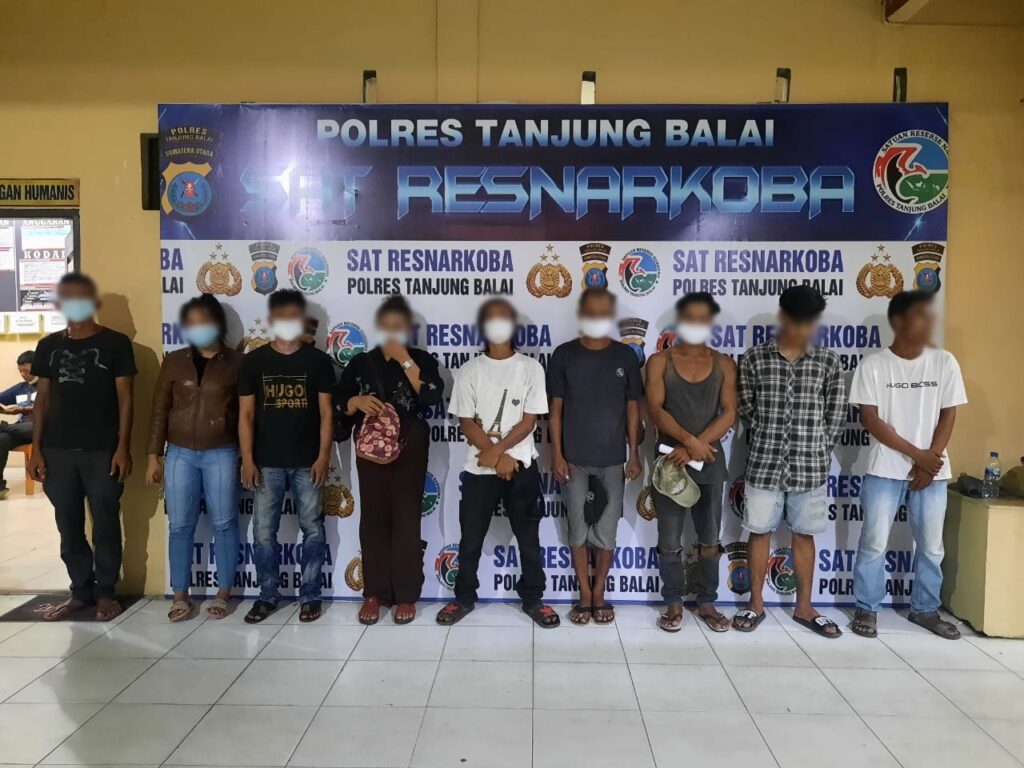 Grebek Kampung Narkoba di Tanjungbalai, Polisi Amankan 9 Orang