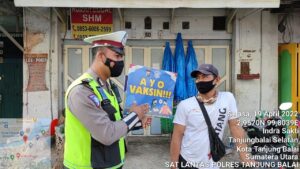 Polres Tanjungbalai Masih Lakukan Operasi Yustisi dan Kampanye Vaksin