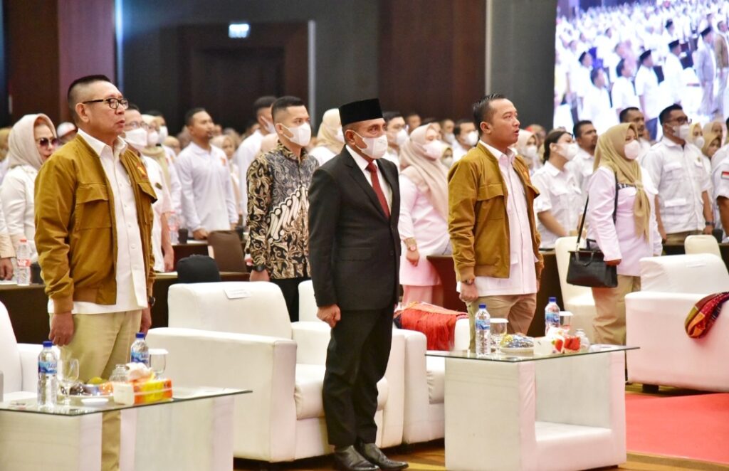 Edy Rahmayadi Hadiri Rakorcab Gerindra Medan, Kenang Saat Ditawarkan Prabowo Naik ‘Perahu’ Gerindra