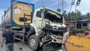 Empat Kenderaan Kecelakaan Beruntun di Jalinsum Asahan
