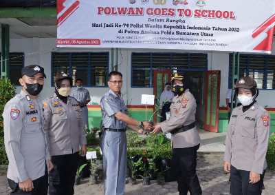 Waka Polres Asahan Sampaikan Pesan Kamtibmas di SMP N 6 Kisaran