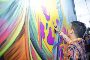 Bobby Nasution Boyong Komunitas Kreatif Kota Medan Berkolaborasi Bikin Mural di Padang