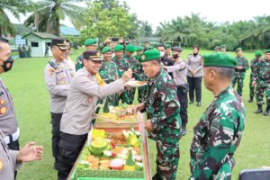 HUT TNI ke-77, Polres Tanjungbalai Bertandang ke Markas Kodim 0208/AS