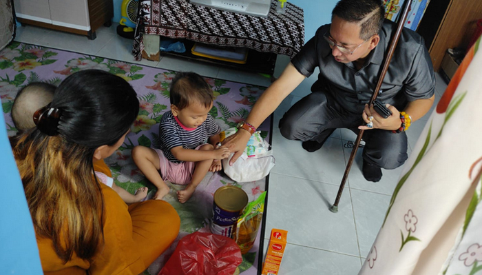 Dapat Laporan Dari Masyarakat, Wong Chun Sen Kunjungi Bayi Stunting di Kecamatan Medan Perjuangan